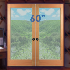 Natural French Door (60" wide, full-light window)
