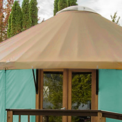 28 oz. Sandstone Vinyl Coated Polyester, 15 Year Warranty