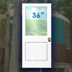 Fiberglass (36" wide, half-light window)