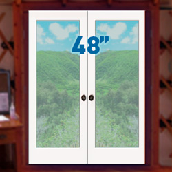 Fiberglass French Door (48" wide, full-light window)
